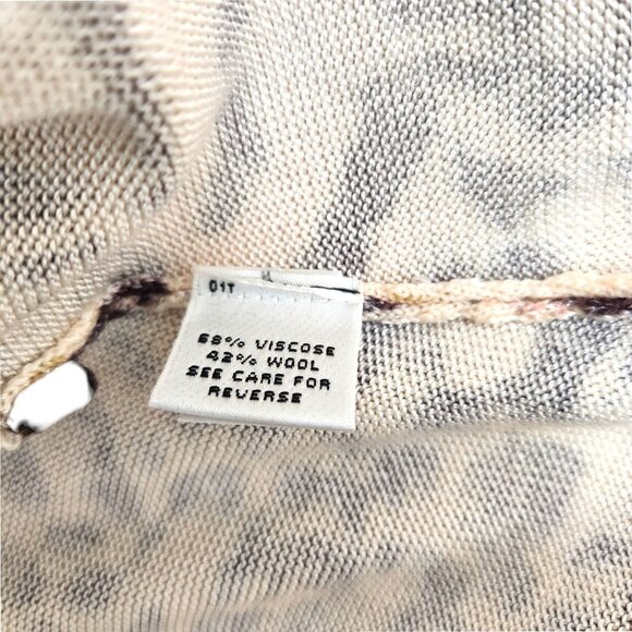 St. John Collection Surplice Style Cashmere Blend Leopard Print Knit Top Large - Picture 11 of 13